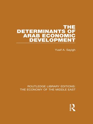 cover image of The Determinants of Arab Economic Development (RLE Economy of Middle East)